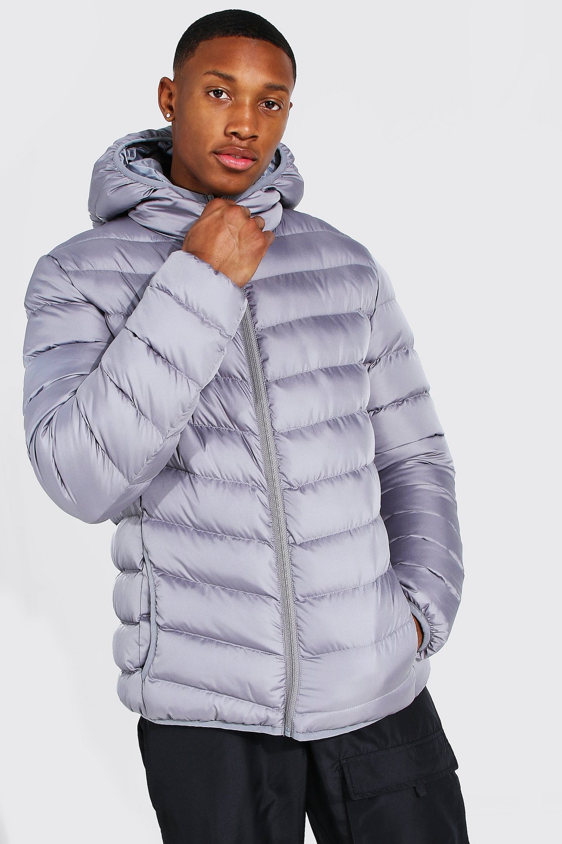 Quilted Zip Through Padded Jacket